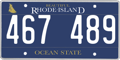 RI license plate 467489