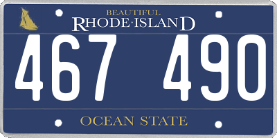 RI license plate 467490