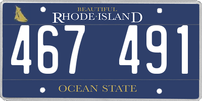 RI license plate 467491