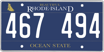 RI license plate 467494