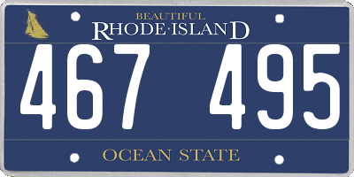 RI license plate 467495