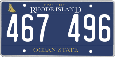 RI license plate 467496