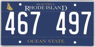 RI license plate 467497