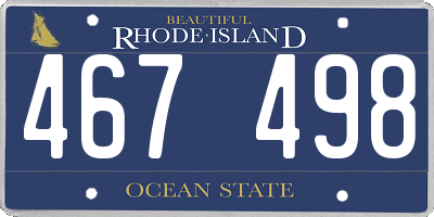 RI license plate 467498