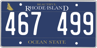 RI license plate 467499