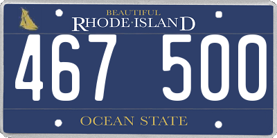 RI license plate 467500