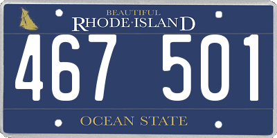 RI license plate 467501