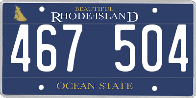 RI license plate 467504