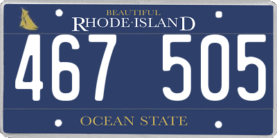 RI license plate 467505