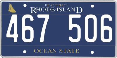RI license plate 467506