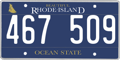 RI license plate 467509