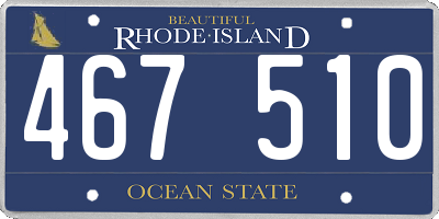 RI license plate 467510