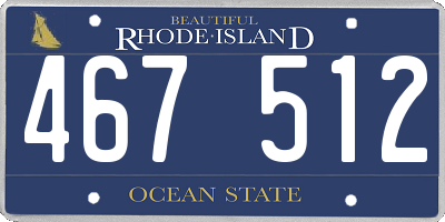 RI license plate 467512