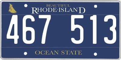 RI license plate 467513