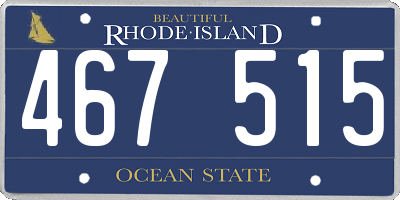 RI license plate 467515