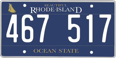 RI license plate 467517