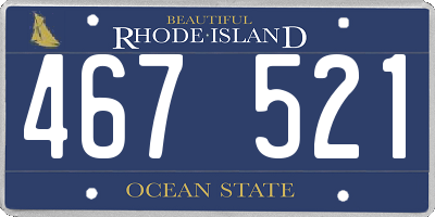 RI license plate 467521