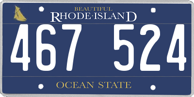 RI license plate 467524