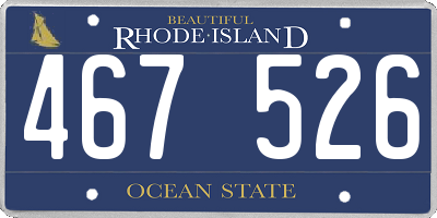 RI license plate 467526