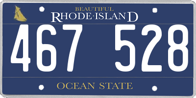 RI license plate 467528