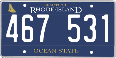 RI license plate 467531