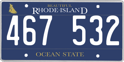 RI license plate 467532