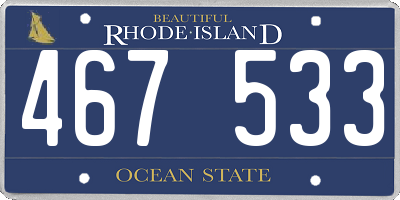 RI license plate 467533