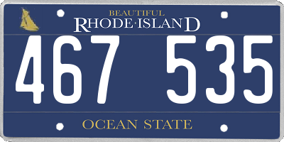 RI license plate 467535