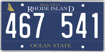 RI license plate 467541