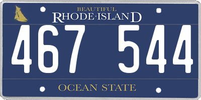 RI license plate 467544