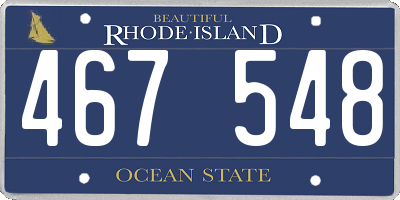RI license plate 467548