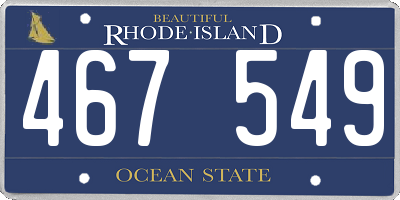 RI license plate 467549