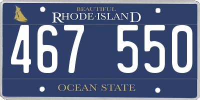 RI license plate 467550