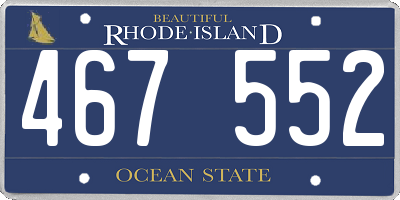 RI license plate 467552