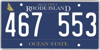 RI license plate 467553