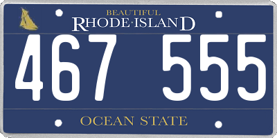 RI license plate 467555
