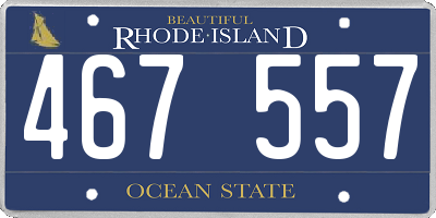 RI license plate 467557