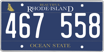RI license plate 467558