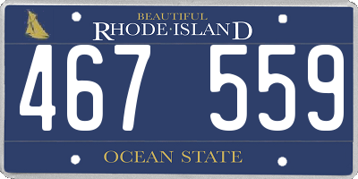 RI license plate 467559