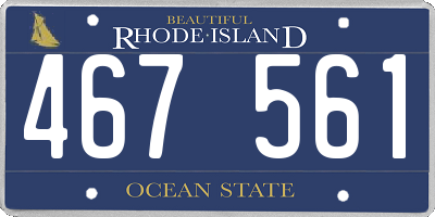 RI license plate 467561