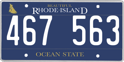 RI license plate 467563