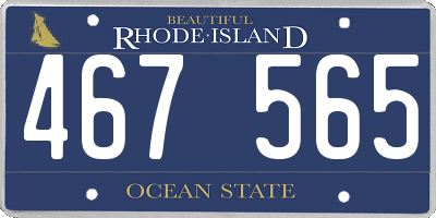 RI license plate 467565