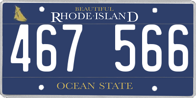 RI license plate 467566