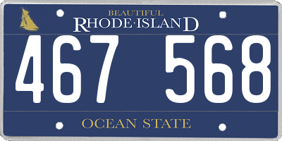RI license plate 467568