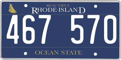 RI license plate 467570