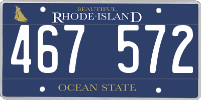RI license plate 467572