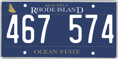 RI license plate 467574