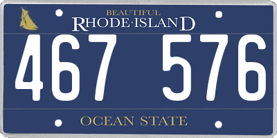 RI license plate 467576