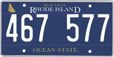RI license plate 467577