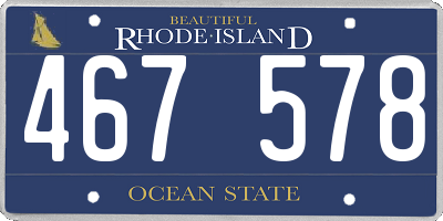 RI license plate 467578